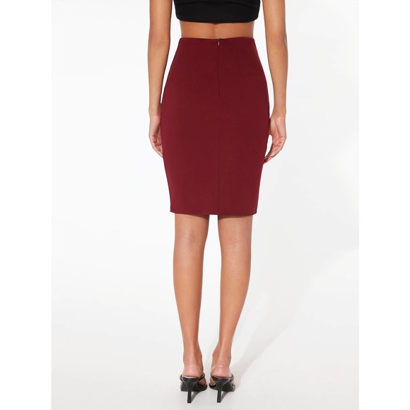 High waisted midi length Pencil Skirt black - Picture 10 of 11